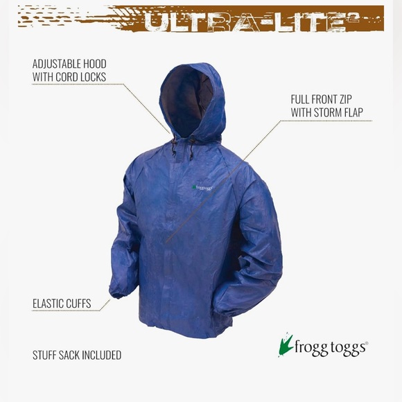 FROGG TOGGS Men's Ultra-lite2 Waterproof Breathable Rain Jacket - Picture 2 of 5